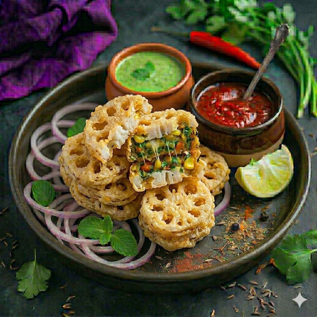Crispy Lotus Root – Tempura